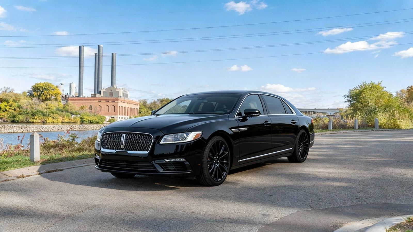 MN Black Car Lincoln Continental executive sedan